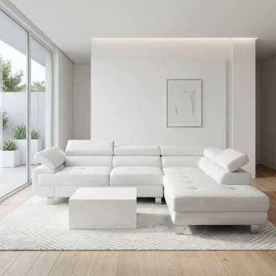Sofá de esquina Sofá Sofá Salón Conjunto Tapizado Esquina Sofá cama Función de cama