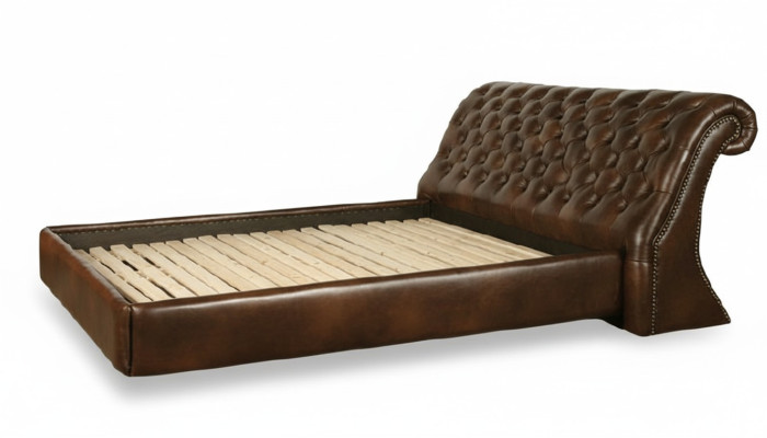 Chesterfield Gran Cama cama tapizada cama doble Cama real antigua noble NUEVA