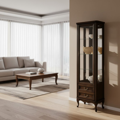 Vitrina clásica Armario Muebles italianos Vitrina Vitrina Nuevo W-1/2