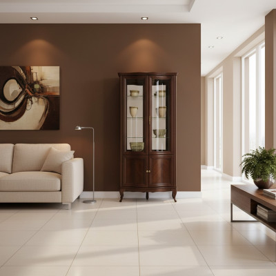Vitrina clásica Armario Muebles italianos Vitrina Expositora Vitrinas Nuevo W-W2L