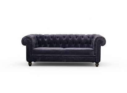 Sofá Chesterfield de diseñador noble, tapizado de tela de terciopelo de sofá asiento de textil.