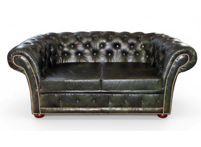 Chesterfield Sofá Conjunto de sofás de 3 plazas de cuero tapizado Sofás Nuevos LEICESTERII.