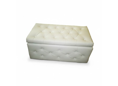 Taburete Chesterfield, taburete auxiliar otomano sofá de cuero tela textil CHESTER17