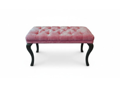 Chesterfield taburete taburete auxiliar otomana sofá cuero tela TORBAY II Nuevo