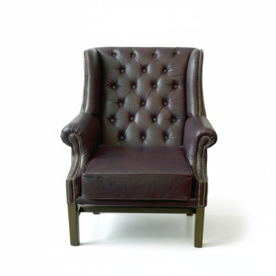 Chesterfield sillón orejero sillón sofá relax tapizado sofá de diseñador nuevo KINGS3