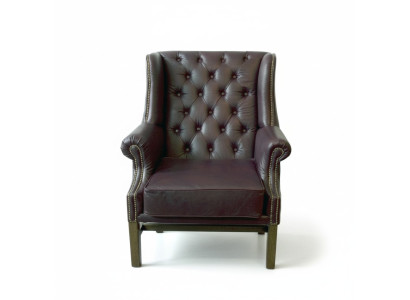Chesterfield sillón orejero sillón sofá relax tapizado sofá de diseñador nuevo KINGS3