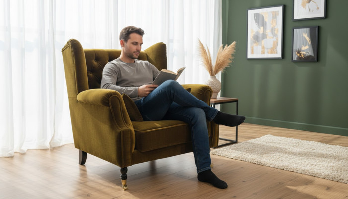 Chesterfield sillón de orejas sofá relax tapizado sofá de diseñador Liverpool