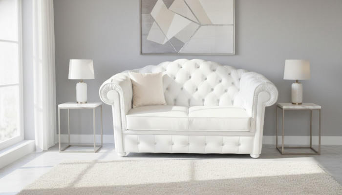 Chesterfield de 3 plazas con función de cama Sofá Sofá conjunto de tapizado ¡Nuevo!