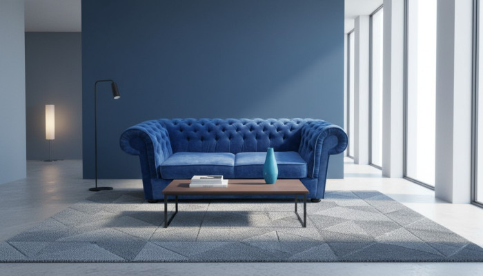 Chesterfield sofá de tela de terciopelo tela sofá tapizado de 3 asientos sofá clásico ¡Nuevo!