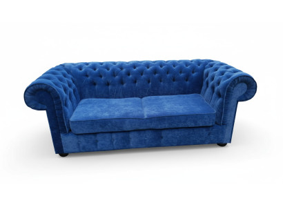 Chesterfield sofá de tela de terciopelo tela sofá tapizado de 3 asientos sofá clásico ¡Nuevo!