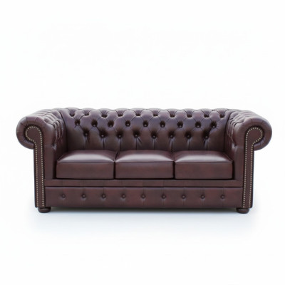 Sofá Chesterfield Tapizado 3 Plazas Sofá Clásico Conjunto Nuevo