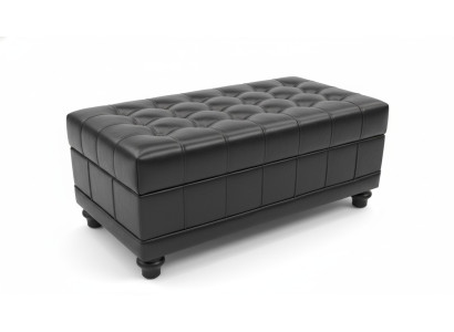Chesterfield reposapiés taburete otomano pufa apoyapiés tapizado cuero textil