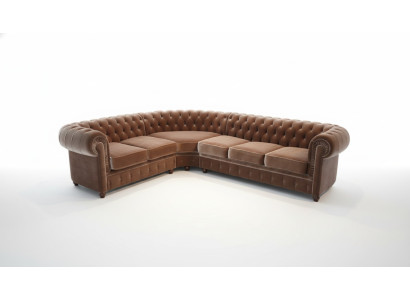 Sofá esquinero Chesterfield, conjunto de sofás esquineros, esquina, sofá, asiento acolchado, juego de sofás nuevo.