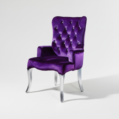 Sillón de diseñador de terciopelo Sofá Lounge Club con piedras de cristal Silla Sillas Nuevas