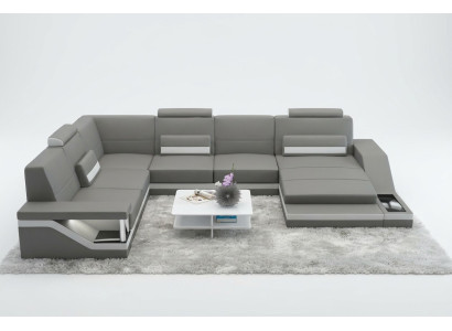Sofá de esquina en forma de U con diseño de tapicería, conjunto de sofá de esquina, sofá de salón.