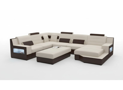 Conjunto de salón en esquina Sofá Sofá Cama Juego de tapicería Sofá de cuero Sofá cama