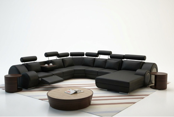 Sofá Diseñador Salón en forma de U Sofá Esquinero Conjunto de Tapizados Sofá de Esquina