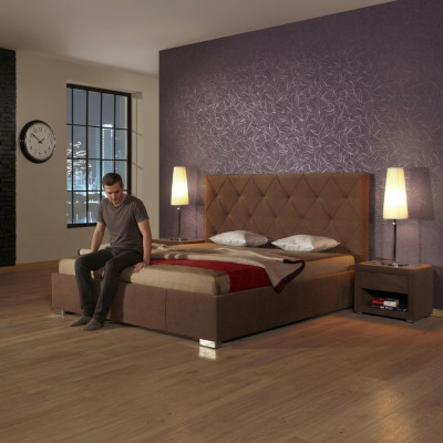 Diseñador cama doble acolchada cama cama dormitorio cama matrimonial cama de cuero nueva 2700