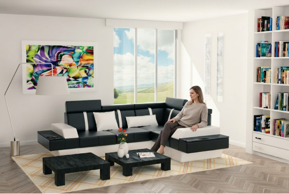 Conjunto de salón de diseño sofá rinconera Nuevo Sofá Sofá Tapizado Sofá de Cuero Sofá Suite