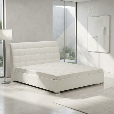 Cama Cama doble Camas de diseño Cama doble Cuero Acolchado Textil Cama Tela