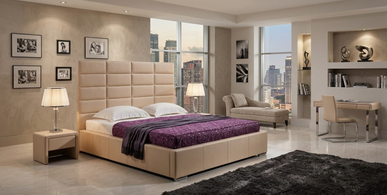 CAMA DISEÑADOR CAMA TAPIZADA CAMA MATRIMONIAL CAMA DOBLE MINI-MAXI 2101