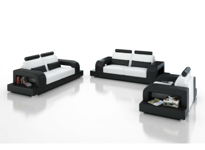 Sofá de cuero Sofá conjunto de estar 3+2+1 Plazas Juego de muebles Sofá diseño moderno