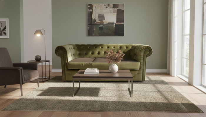 Chesterfield Sofá de terciopelo de tela Sofá Set Diseñador Sofá Juego de tapicería Nuevo