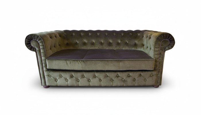 Chesterfield Sofá de terciopelo de tela Sofá Set Diseñador Sofá Juego de tapicería Nuevo