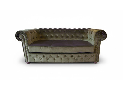 Chesterfield Sofá de terciopelo de tela Sofá Set Diseñador Sofá Juego de tapicería Nuevo