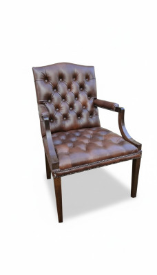 Trono antiguo de imitación de sillón Chesterfield del rey 1500 silla de caballero sofá.