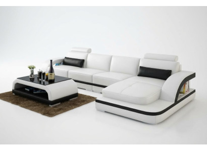Sofá de cuero Sofá de diseño de esquina de sofá de sofá Wohnlandschaft Eck Garnitur Design Modern Sofa G8011C