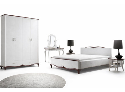 Cama doble cama Chester cama camas tapizado textil clásico madera dormitorio nuevo