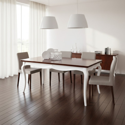 Mesa de comedor de madera maciza hecha a mano - Modelo MI-1