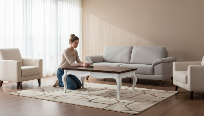 Madera auténtica, hecho a mano, mesas clásicas, mesa de centro, auxiliar, nuevo - modelo MI-2.