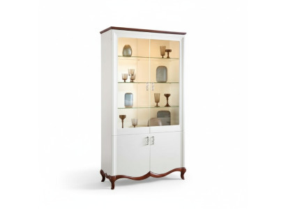 Madera maciza Madera auténtica Hecho a mano Vitrina clásica Armario de vitrina Vitrinas MIW2