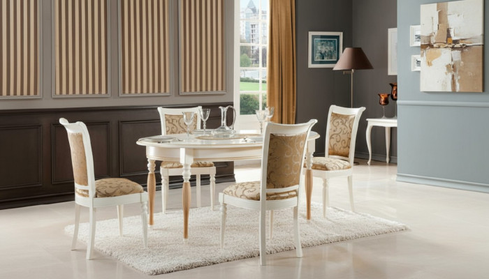 Juego de sillas de comedor conjunto de mesa de madera maciza madera real 4 sillas con mesa nueva.