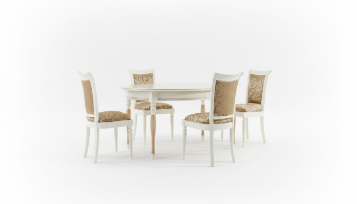 Juego de sillas de comedor conjunto de mesa de madera maciza madera real 4 sillas con mesa nueva.
