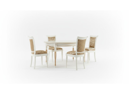 Juego de sillas de comedor conjunto de mesa de madera maciza madera real 4 sillas con mesa nueva.