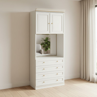 Modelo de elemento V2D-05-L para Armario Empotrable Armario italiano de Madera.