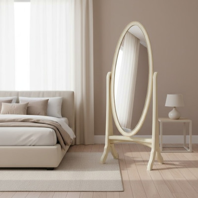 Espejo Chippendale de diseño clásico, espejo de pie grande, modelo V-espejo.