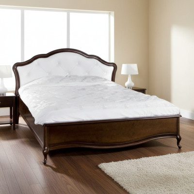 Cama Cama matrimonial Cama doble Chippendale Clásico dormitorio real - Modelo V-T