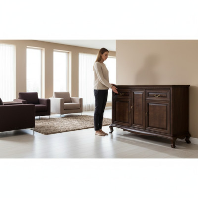 Clásico cómoda cajoneras madera real gabinete madera maciza hecho a mano V-K3M