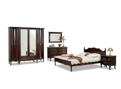 Italiano estilo dormitorio completo muebles cama mesita de noche armario cómoda 1