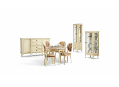 Mueble clásico de comedor Mesa Sillas Vitrina Rey Chippendale Versalles1