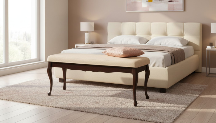 Taburete clásico Otomano Reposapiés Chippendale Royal Taburete de asiento Modelo W-Bsz