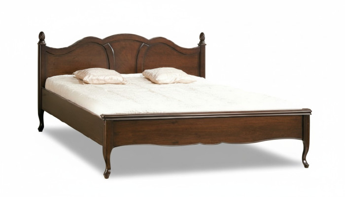 Cama clásica Cama doble Camas Cuero Textil Estilo antiguo genuino Madera