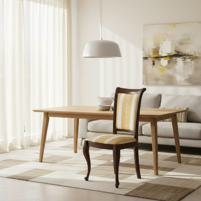 Sillas clásicas Silla Silla de comedor Sillón real de respaldo de madera - Modelo W-03
