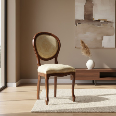 Sillas clásicas Silla Madera maciza Muebles franceses Silla de comedor