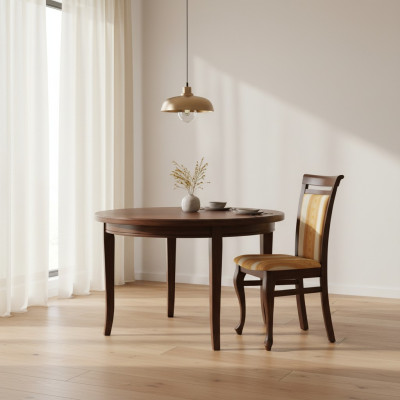 Silla clásica Silla de comedor Silla de comedor Silla con respaldo real de madera - Modelo W-01