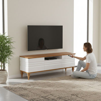 TV Lowboard Board Schrank Fernsehtisch Unterschank RTV Kommode Kommoden TO-RTVD  TV Lowboard Tablero Armario Mesa de televisión Soporte RTV Cómoda Cómodas TO-RTVD